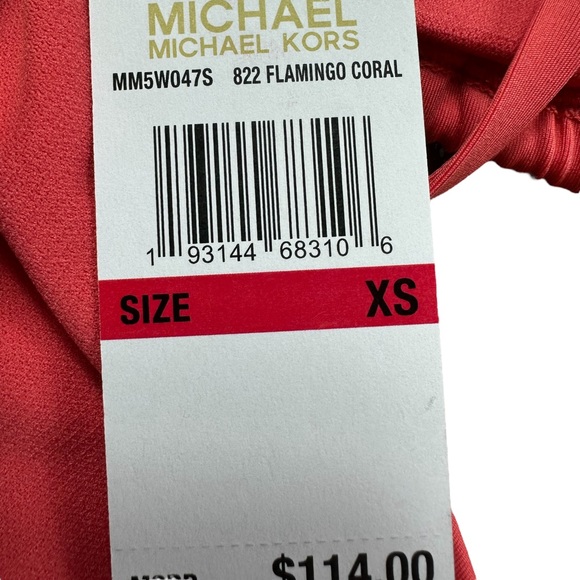 MICHAEL KORS: NWT Flamingo Coral String Bikini Set -Size XS - Picture 4 of 5